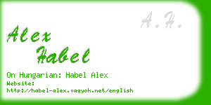 alex habel business card
